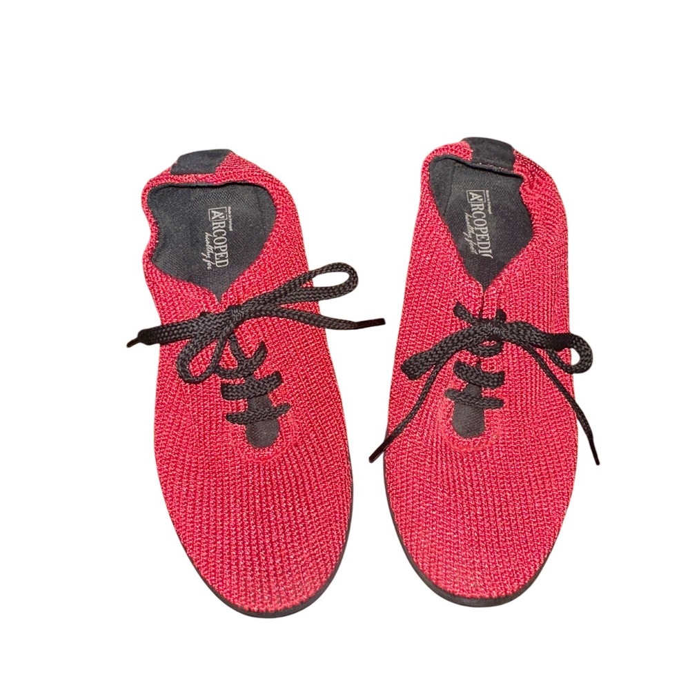 Arcopedico Knit‎ Shoes Walking Comfort Lightweight Red Black Women's 5 EU 38